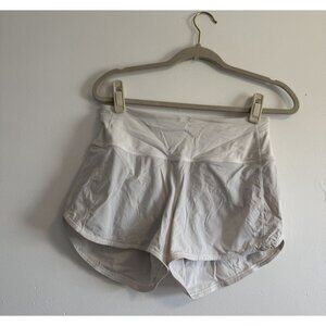 Lululemon Women's White Speed Up Short Long High-Rise 4 Size 6 Athleisure